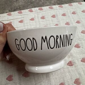 Rae Dunn White 'Good Morning' Bowl